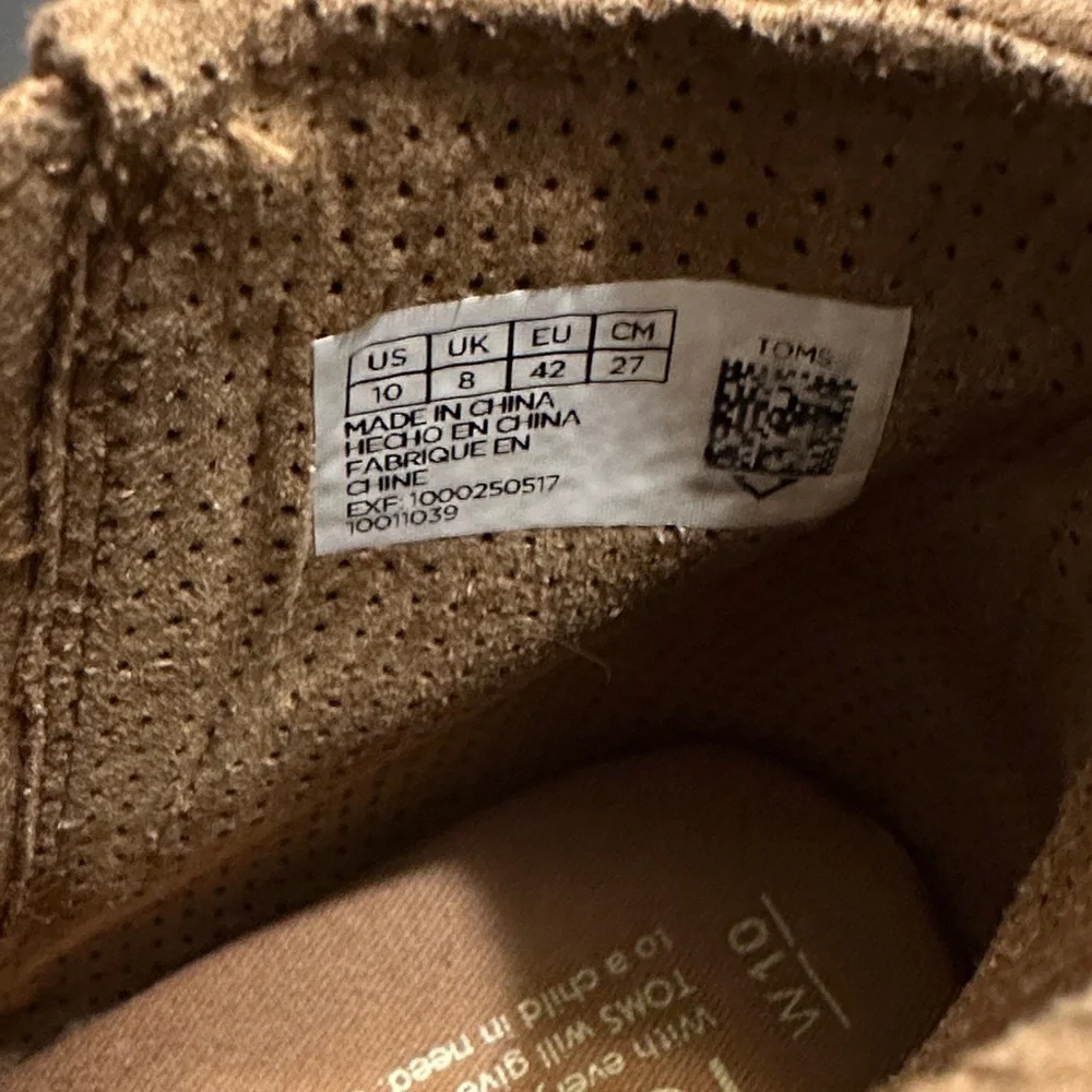 ✨ TOMS Women's Brown Wedge Booties - Size 10 ✨ - Picture 4 of 4